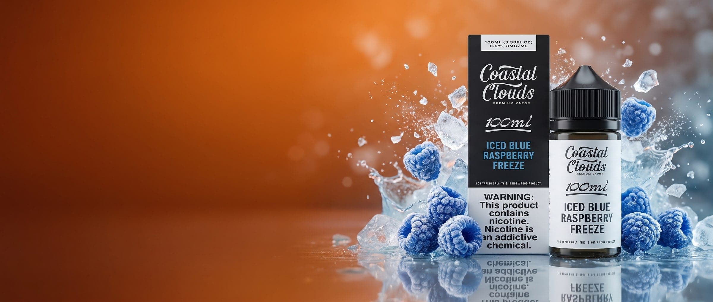 Coastal Clouds Iced Blue Raspberry Freeze 100ml Vape Juice - 6MG