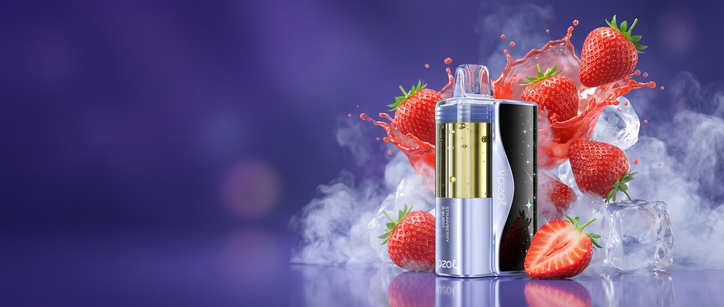Vozol Mega 50K Disposable Kit (5%,50000 Puffs) - Strawberry B-Burst