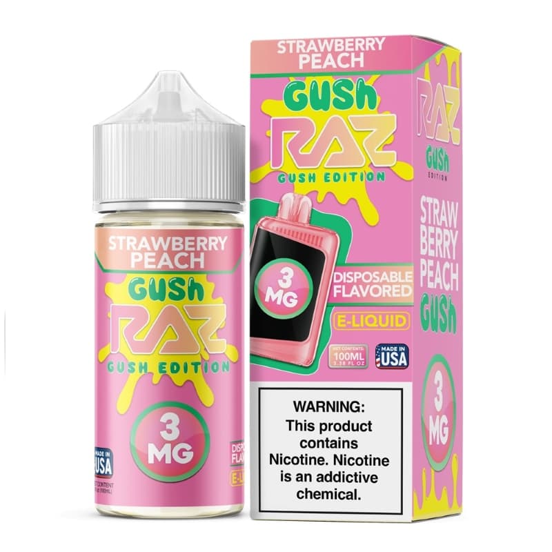 Pod Juice X Raz Gush Edition Strawberry Peach Gush E-juice 100ml