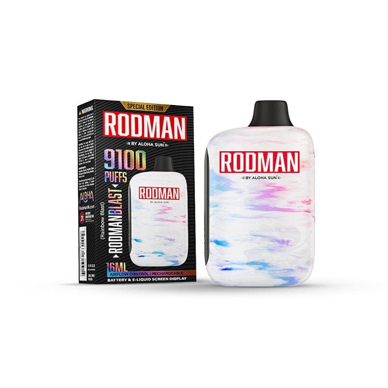 Aloha Sun Rodman 9100 Disposable Vape (5%, 9100 Puffs) - Rodman Blast (Rainbow Candy)-Special Edition
