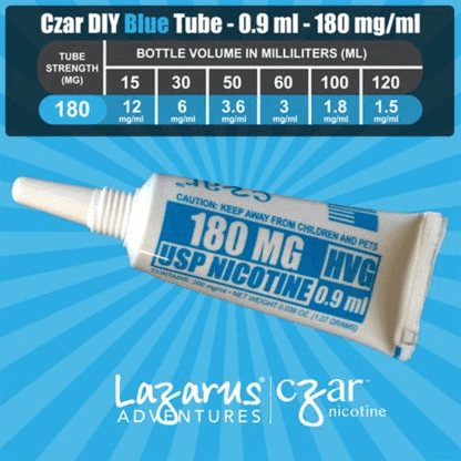 Czar Nicotine Shot Tubes - Blue (180mg)