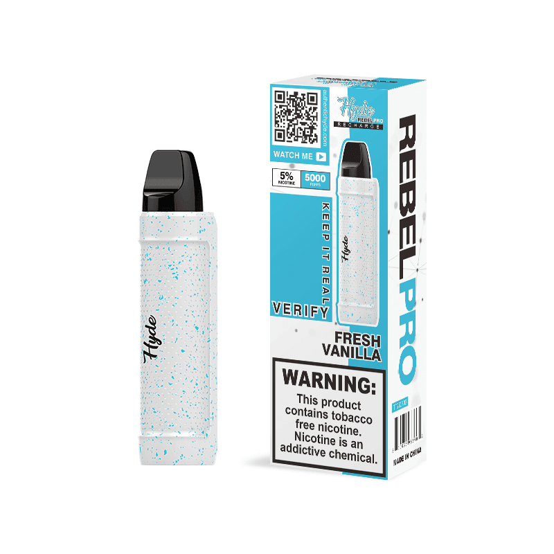 Hyde Rebel PRO Recharge Disposable Vape (5%, 5000 Puffs) - Fresh Vanilla