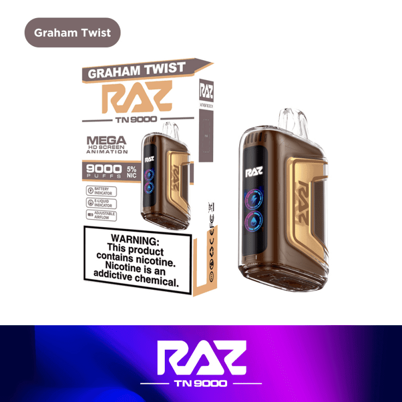 RAZ 2 TN9000 Disposable Vape (5%, 9000 Puffs) - Graham Twist