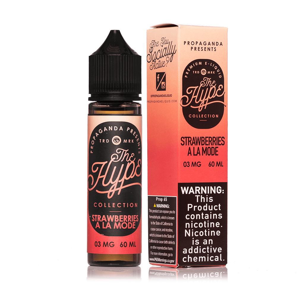 The Hype Strawberries A La Mode 60ml Vape Juice - 3MG